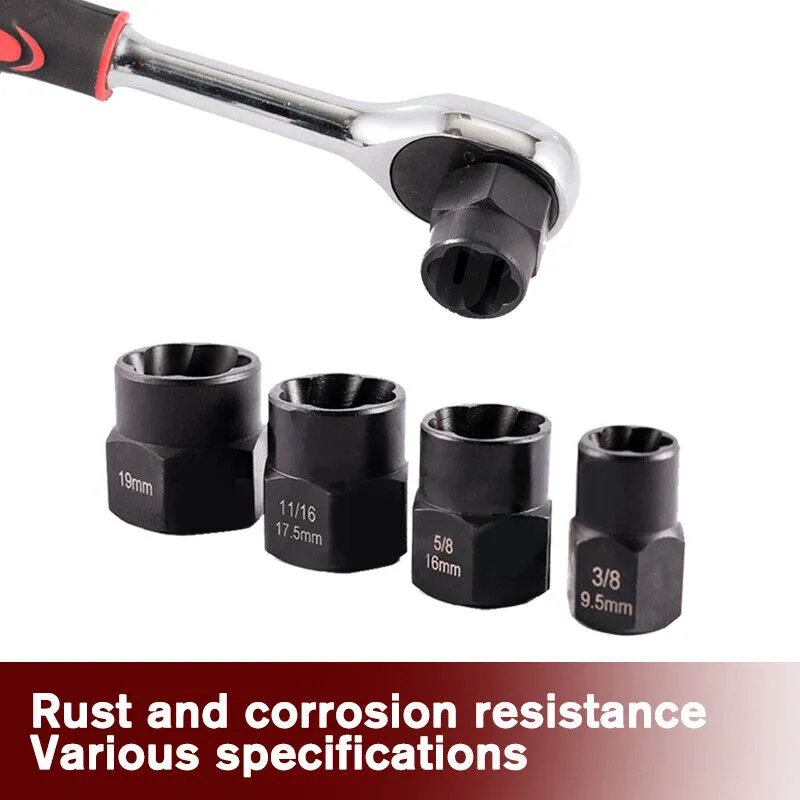 13-Piece Impact Bolt & Nut Remover Set | Nut Extractor Socket | Bolt Remover Tool