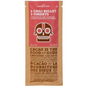 5 Chili Bullet Chocolate Bar