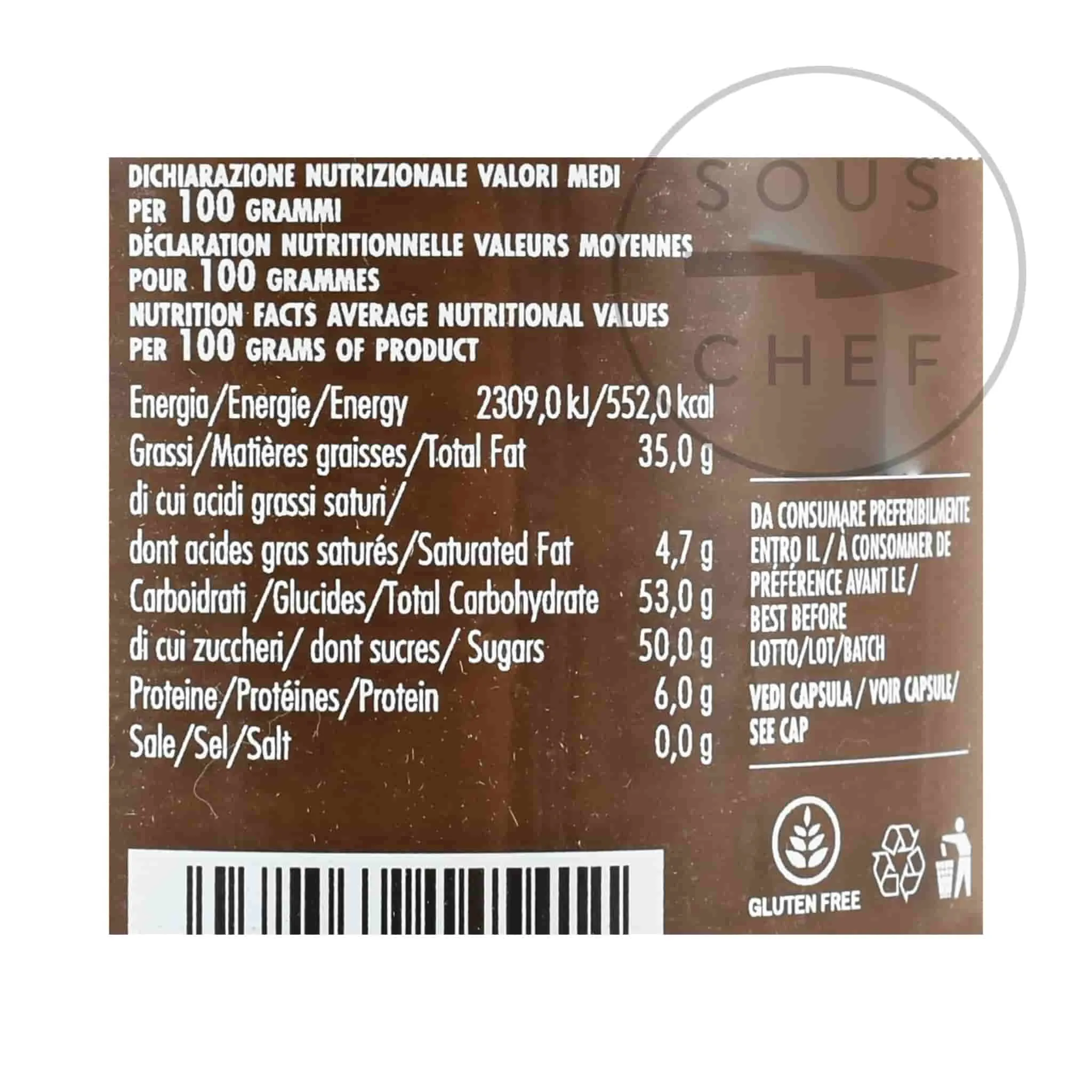 Alpenzu Hazelnut and Cocoa Cream, Palm Oil Free, 250g