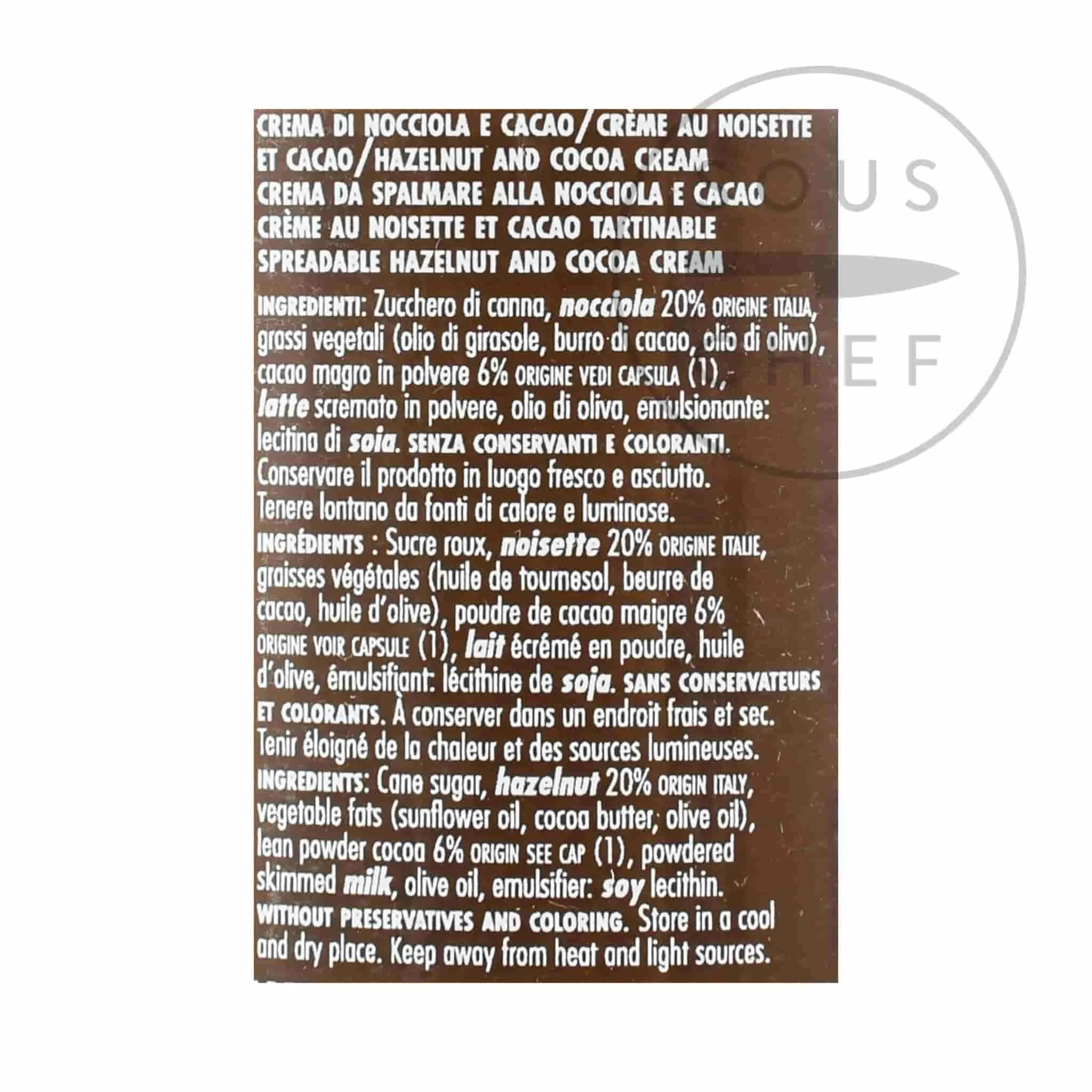 Alpenzu Hazelnut and Cocoa Cream, Palm Oil Free, 250g
