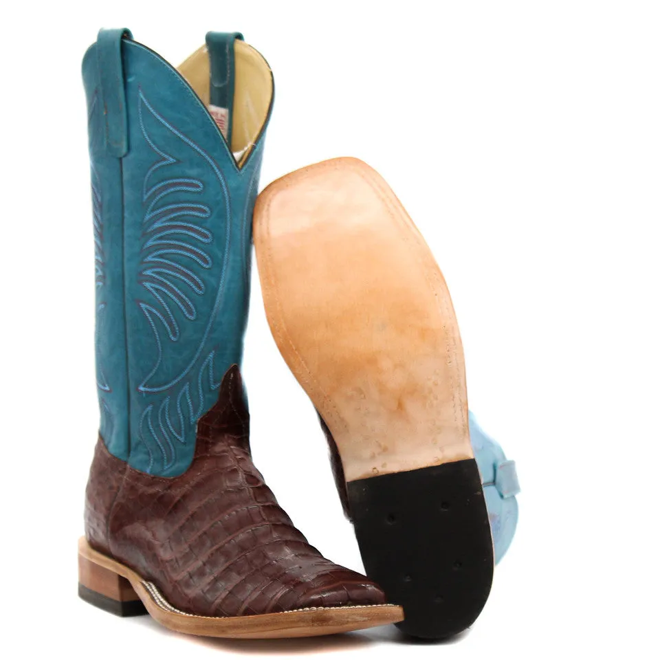 Anderson Bean Exclusive Tobacco Caiman Belly Men's Boot