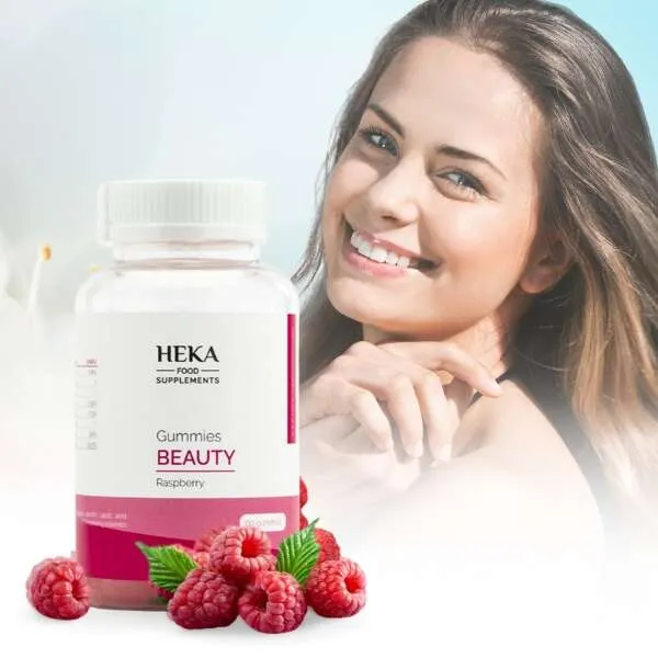 Beauty gummies raspberry - 60 nutritious gummies