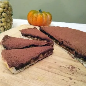 Chocolate Hazelnut Caramel Tart