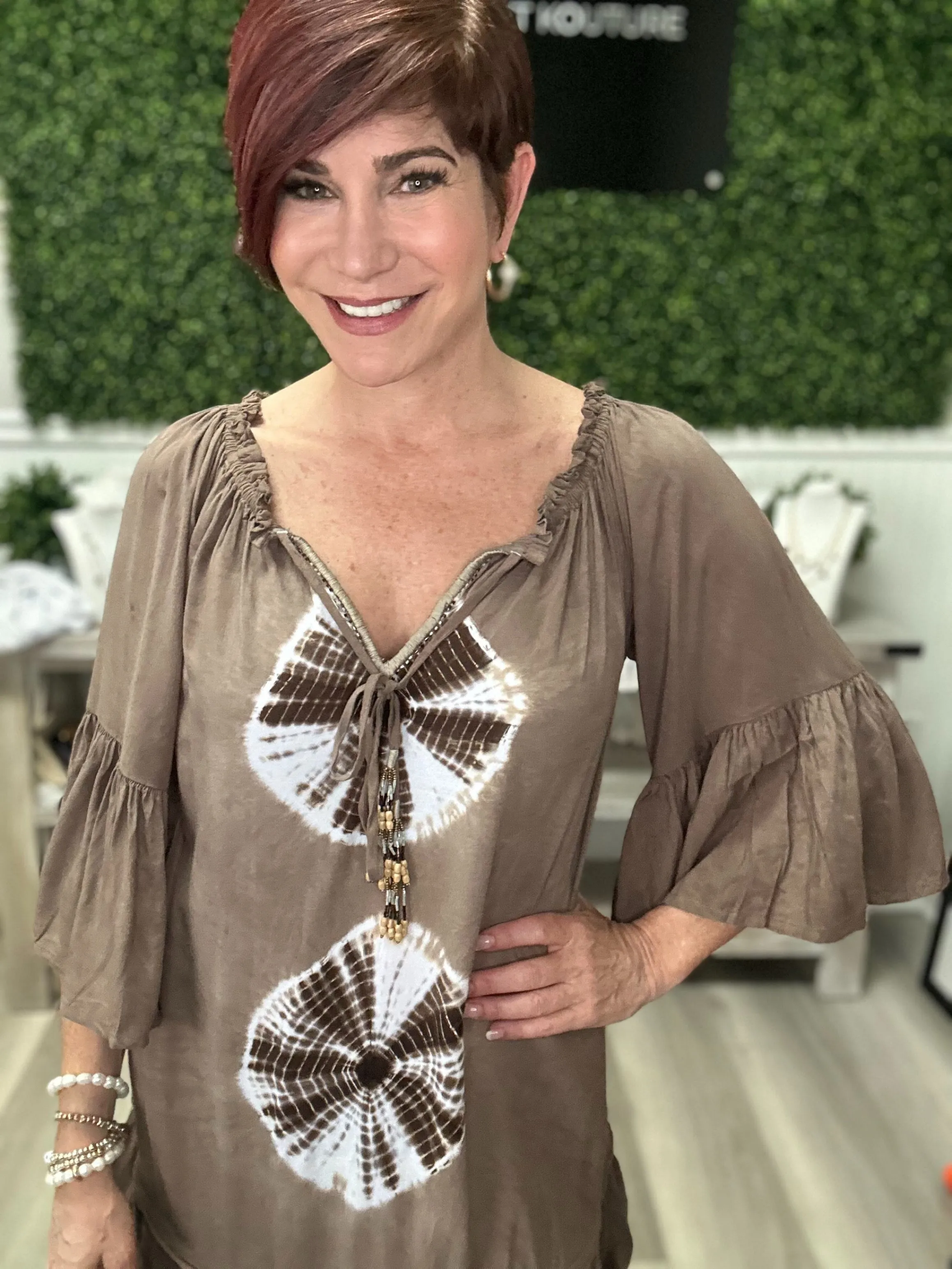 Chocolate Sunburst Tulum Short Dress