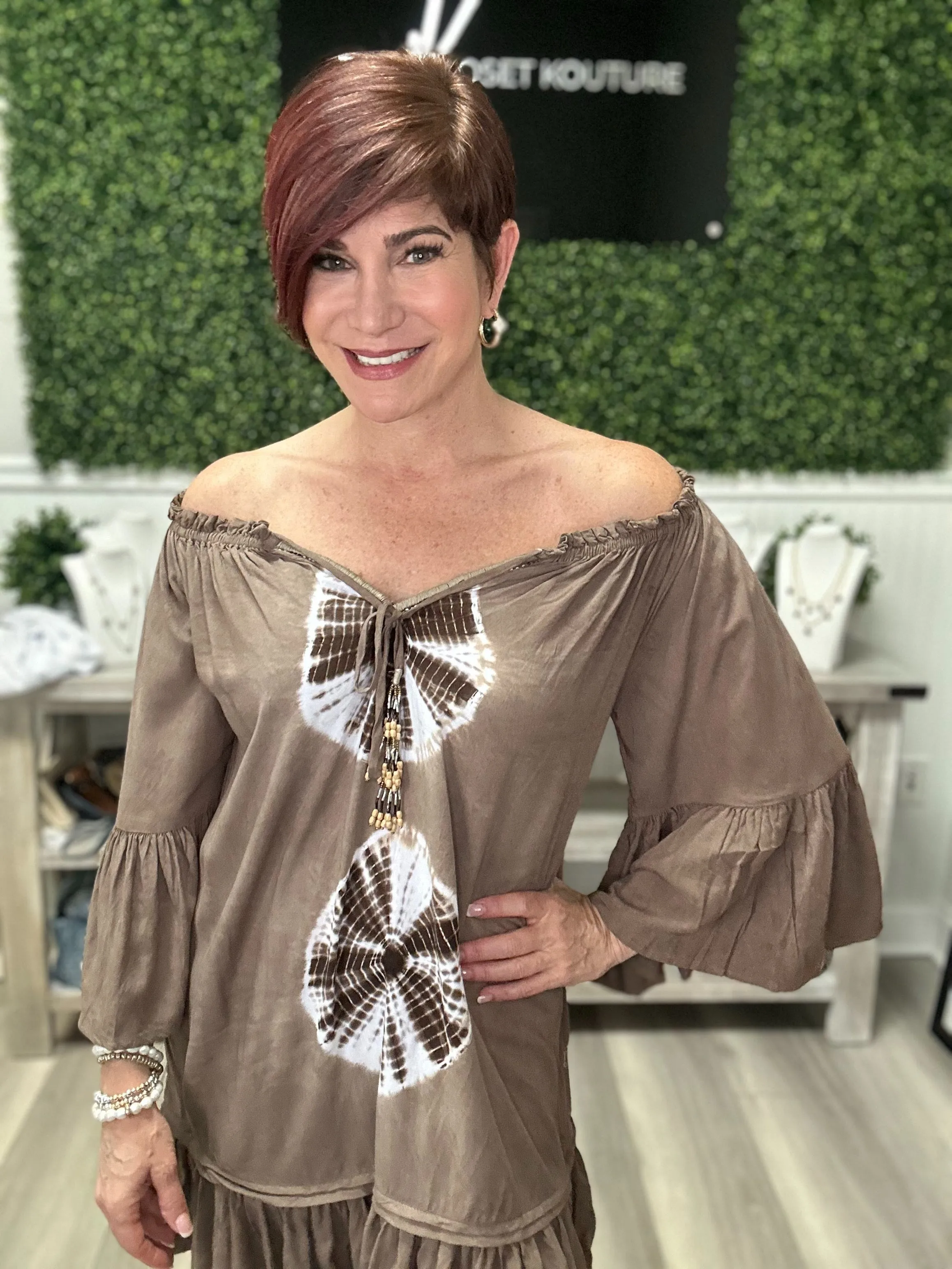 Chocolate Sunburst Tulum Short Dress