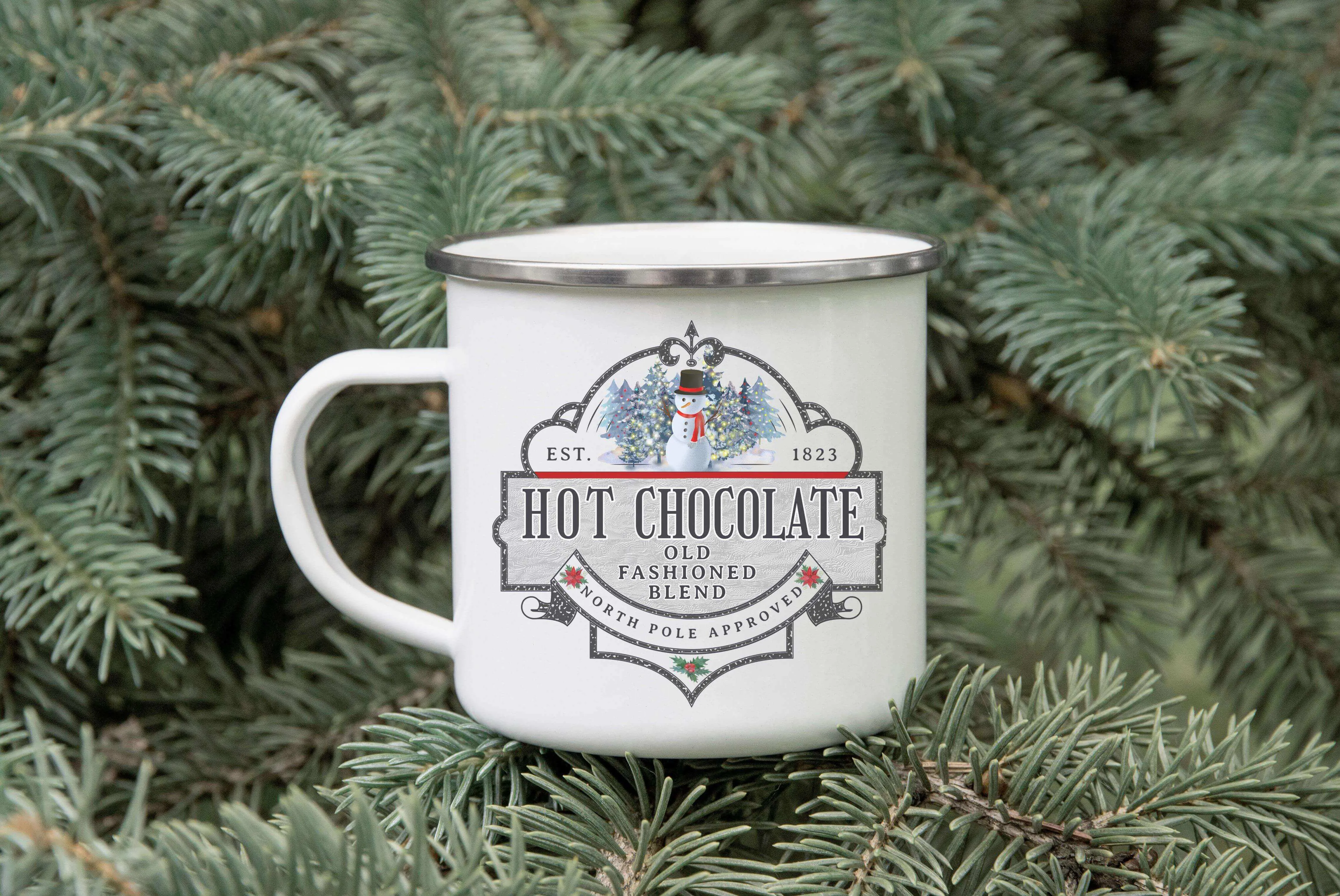 Christmas Drink Enamel Mug