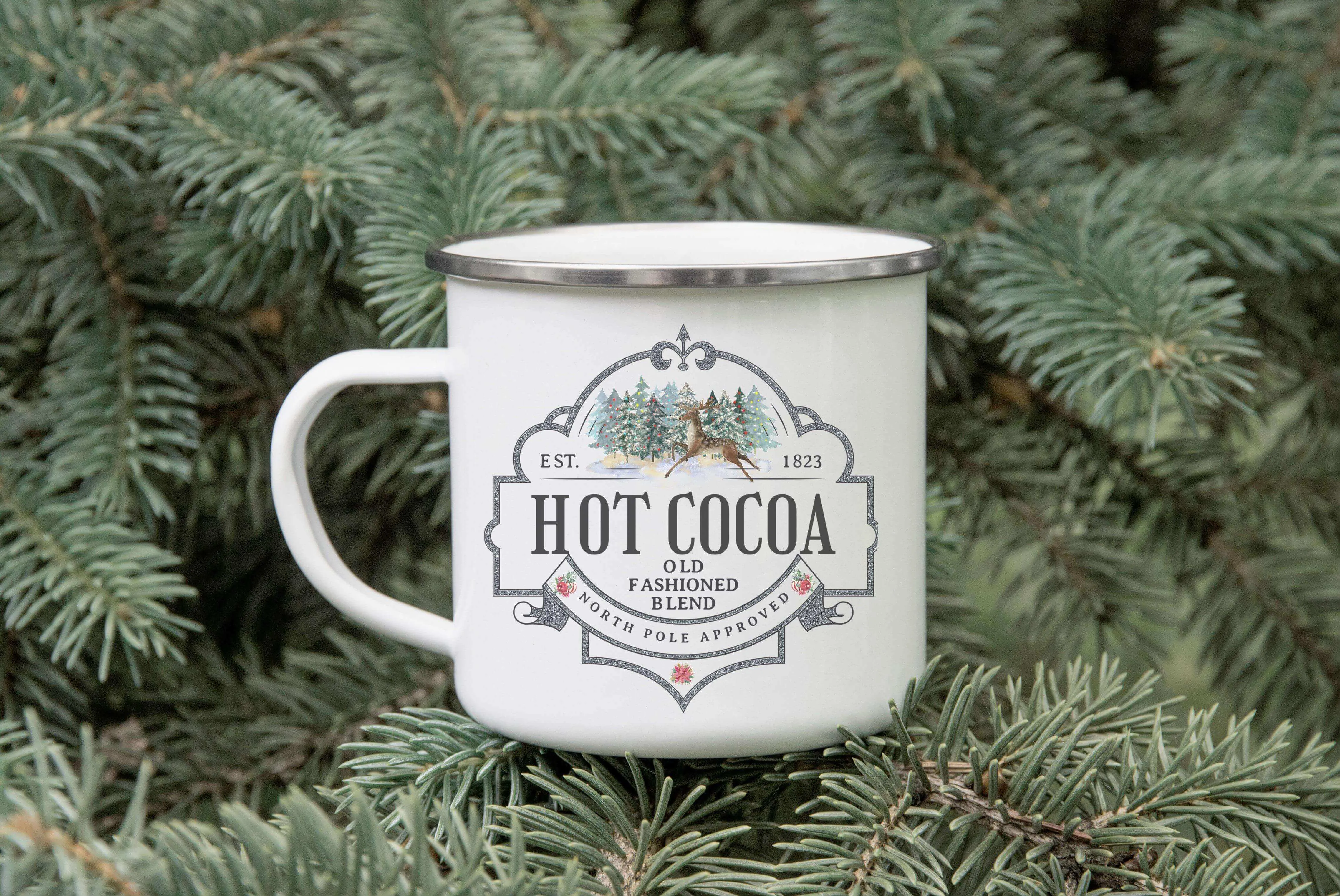 Christmas Drink Enamel Mug