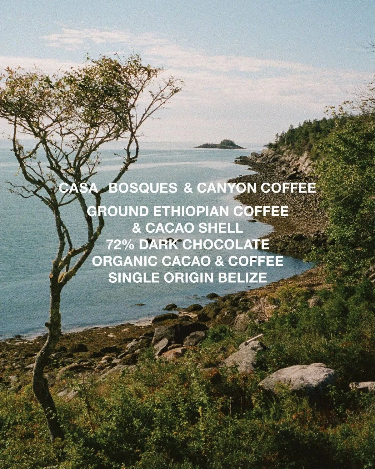 Ground Ethiopian Coffee & Cacao Shell Chocolate Bar