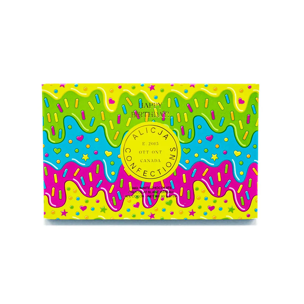 Happy Birthday! Birthday Cake White Chocolate Bar