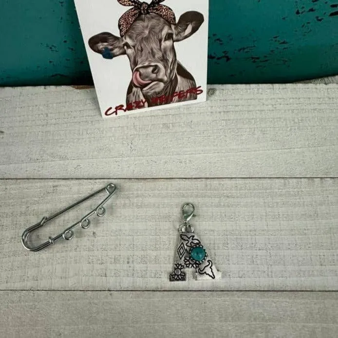 Initial Clip-on Charms: K