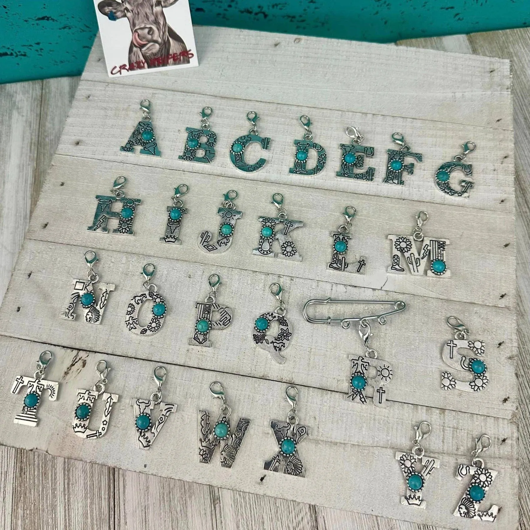 Initial Clip-on Charms: K