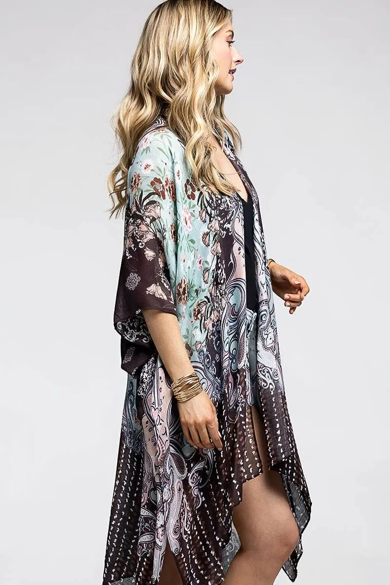 Mint Chocolate Kimono - Mint Chocolate