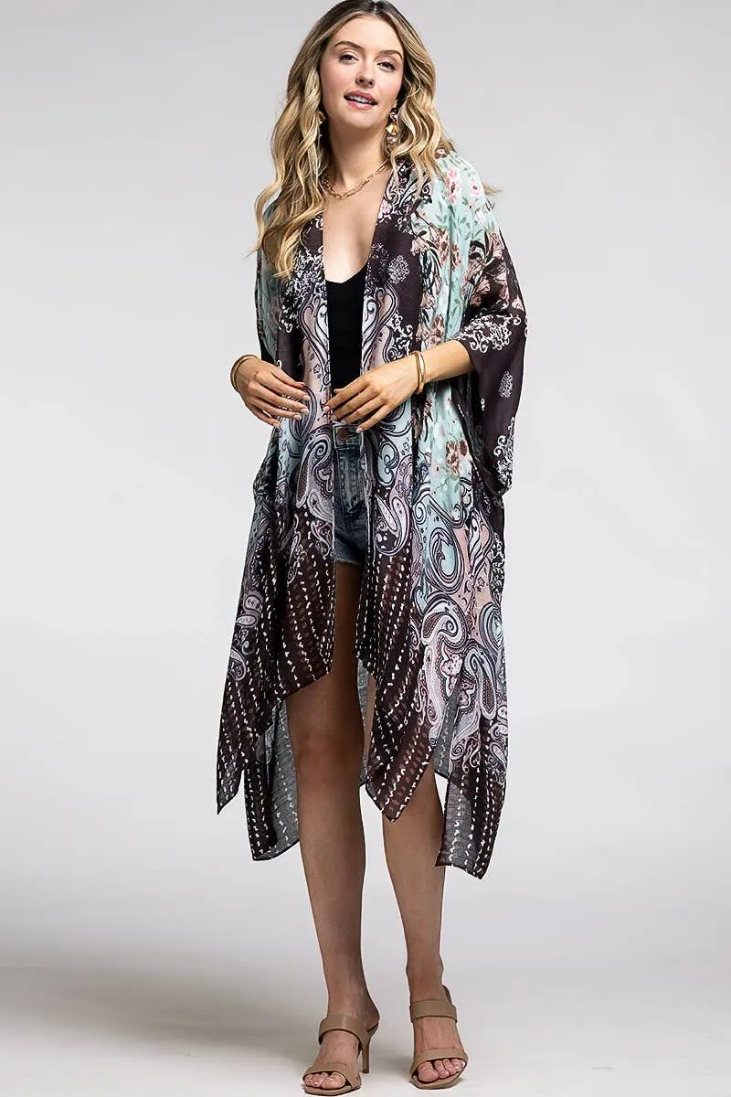 Mint Chocolate Kimono - Mint Chocolate