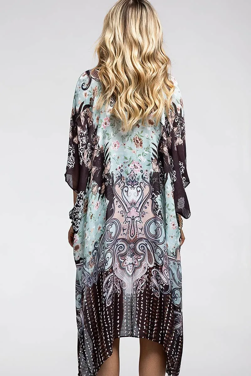 Mint Chocolate Kimono - Mint Chocolate