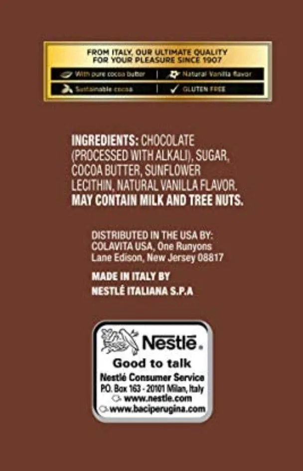 PERUGINA PREMIUM ITALIAN 70% BITTERSWEET GOURMET CHOCOLATE BAR - 3OZ (Case of 12 Bars)