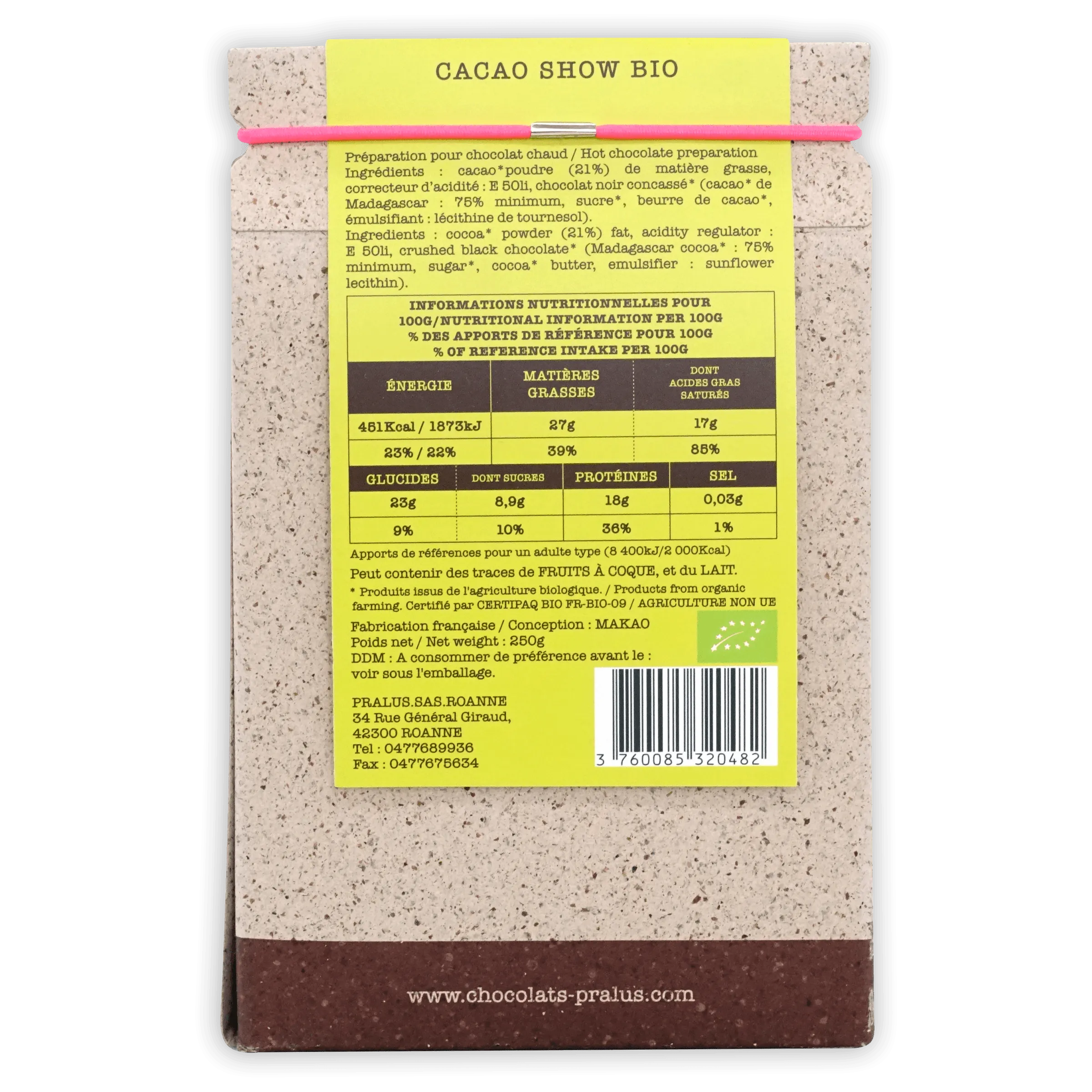 Pralus Cacao Show (Hot Chocolate Mix)