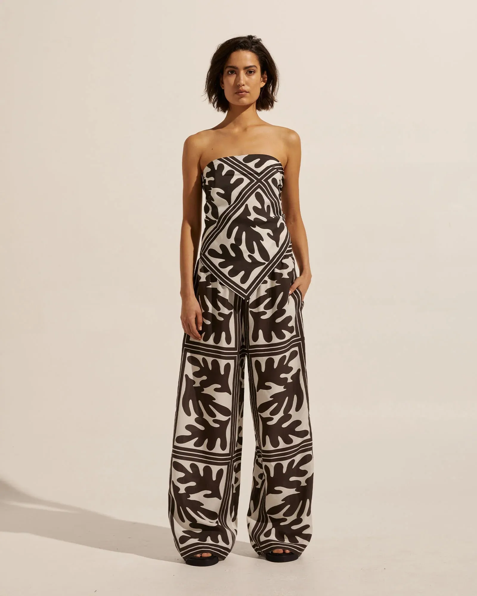 Scarf - Frond Chocolate