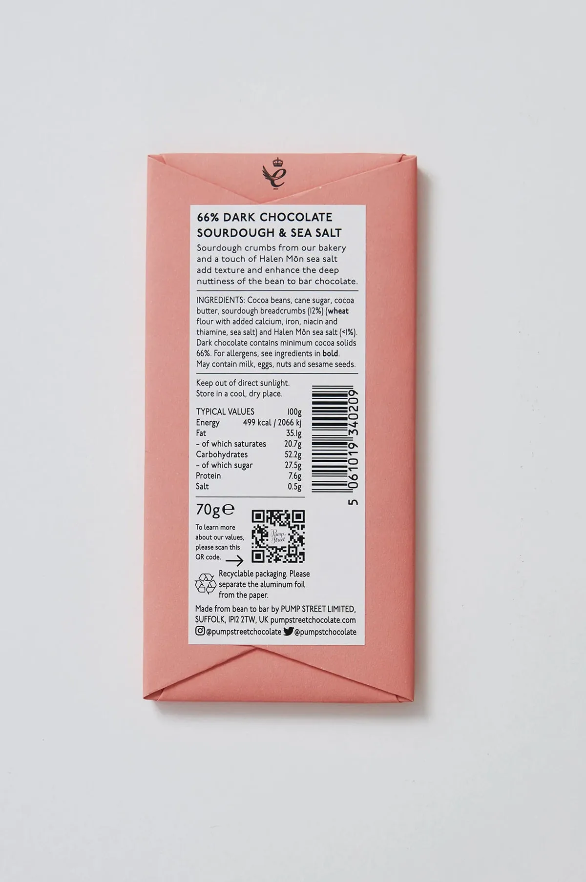 Sourdough & Sea Salt 66% Bar